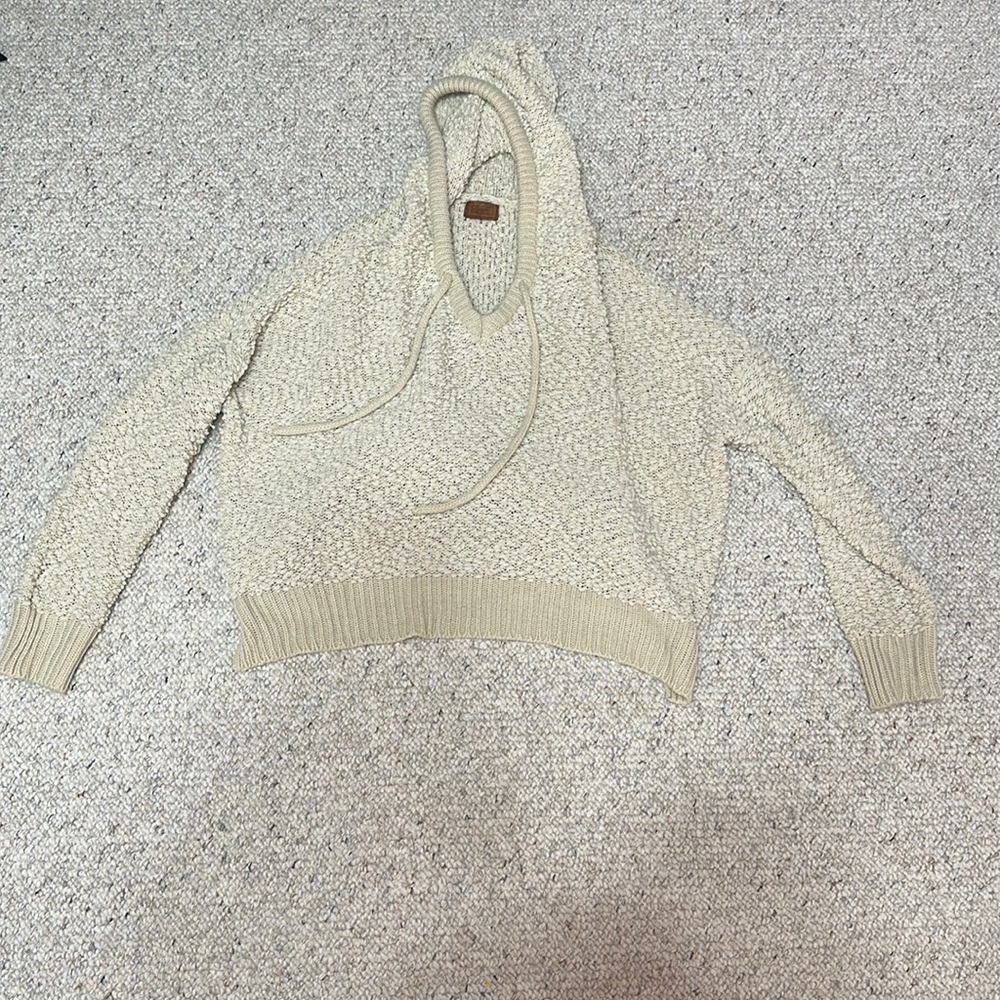 cream color cardigan